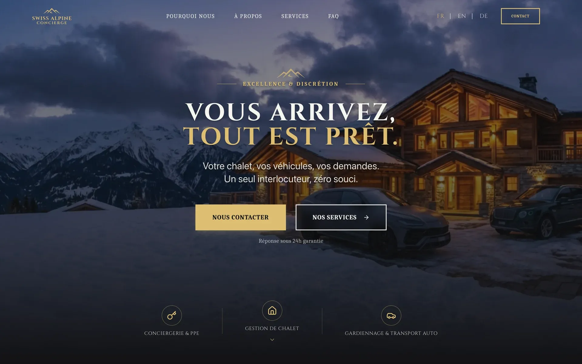Aperçu du site Swiss Alpine Concierge