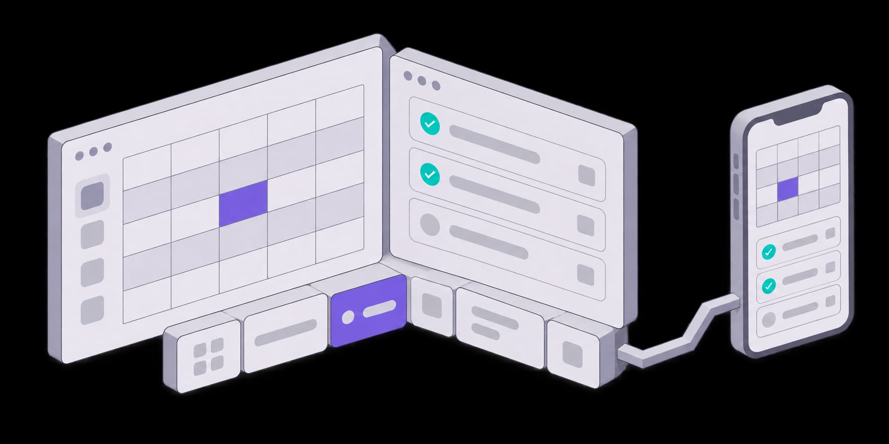 Un espace de travail reliant planning, tâches et application mobile